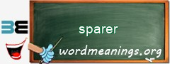 WordMeaning blackboard for sparer